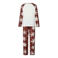 thumbnail image 5 of Franhais Family Matching Christmas Pajamas, Cartoon Gnome Print Long-Sleeved Tops + Plaid  Snowflake Pattern Trousers Sleepwear Outfits, 5 of 9