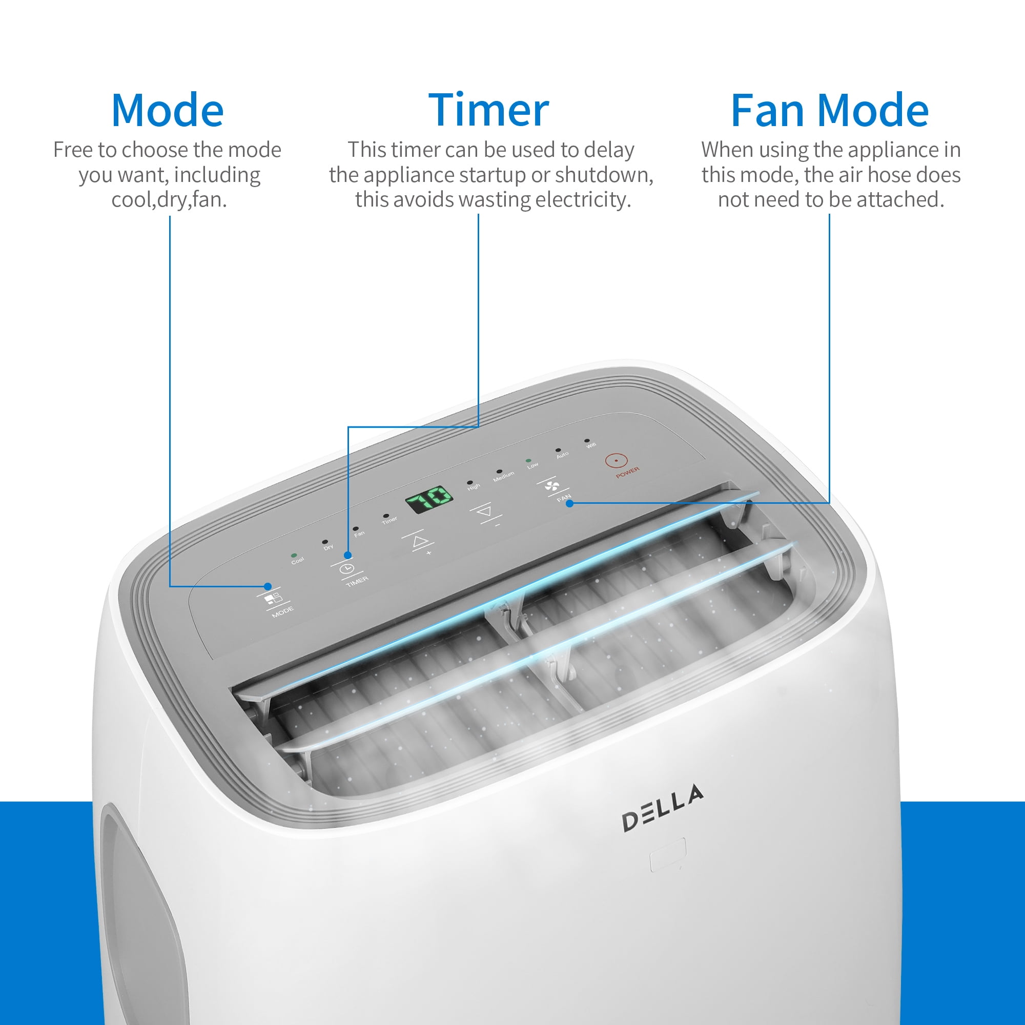 DELLA 14,000 BTU Portable Air 