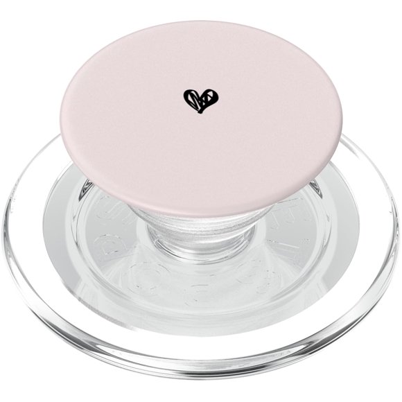 Empuñadura para teléfono móvil con forma de corazón dibujada a mano PopSockets PopGrip Pink