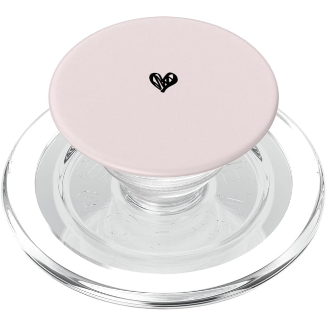Empuñadura para teléfono móvil con forma de corazón dibujada a mano PopSockets PopGrip Pink