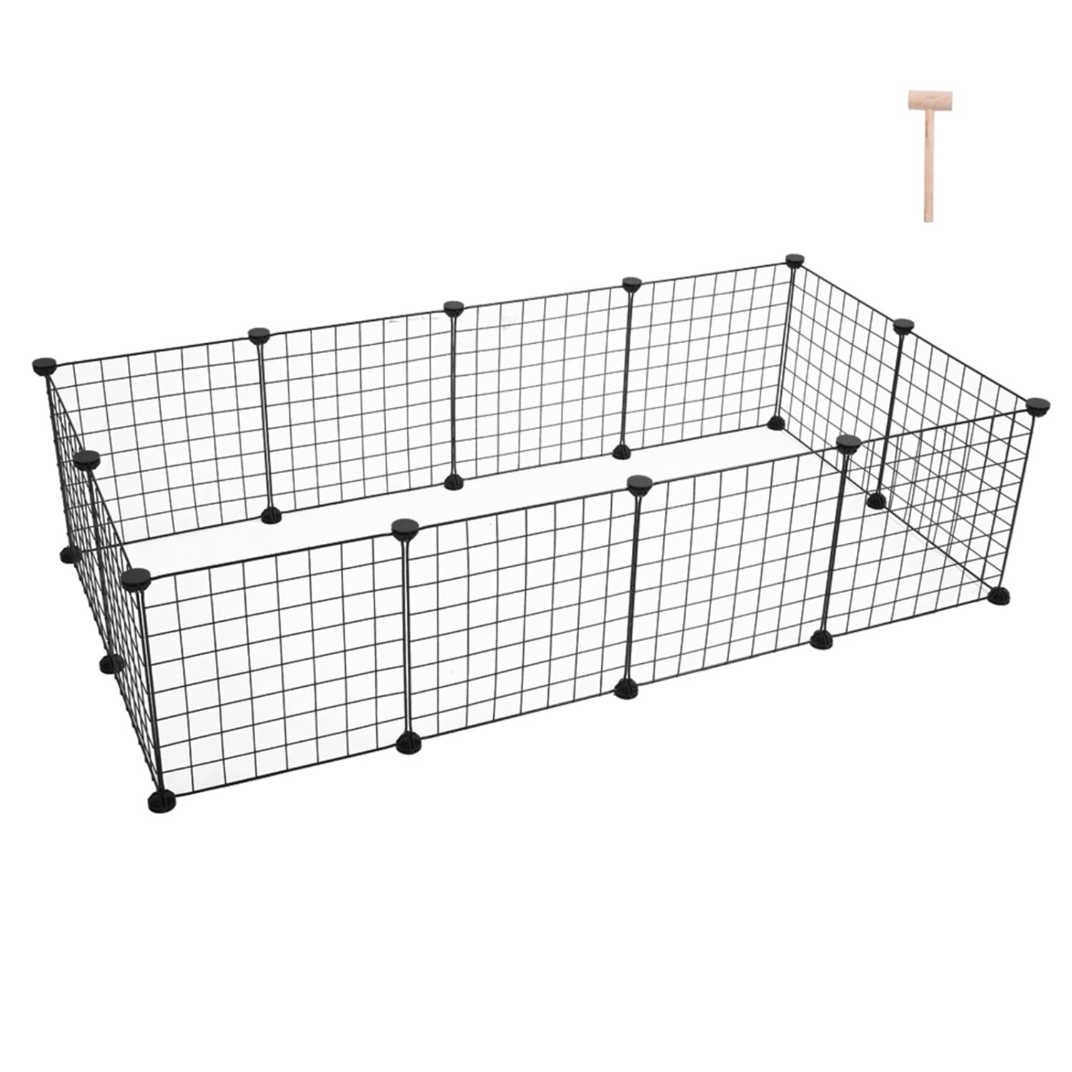 Metal Panel Pet Playpen, DIY Expandable Design for Various Small Animals, Small Animal Cage Indoor Portable Metal Wire Yard Fence for Small Animals, Guinea Pigs, Rabbits Kennel Crate Fence Tent