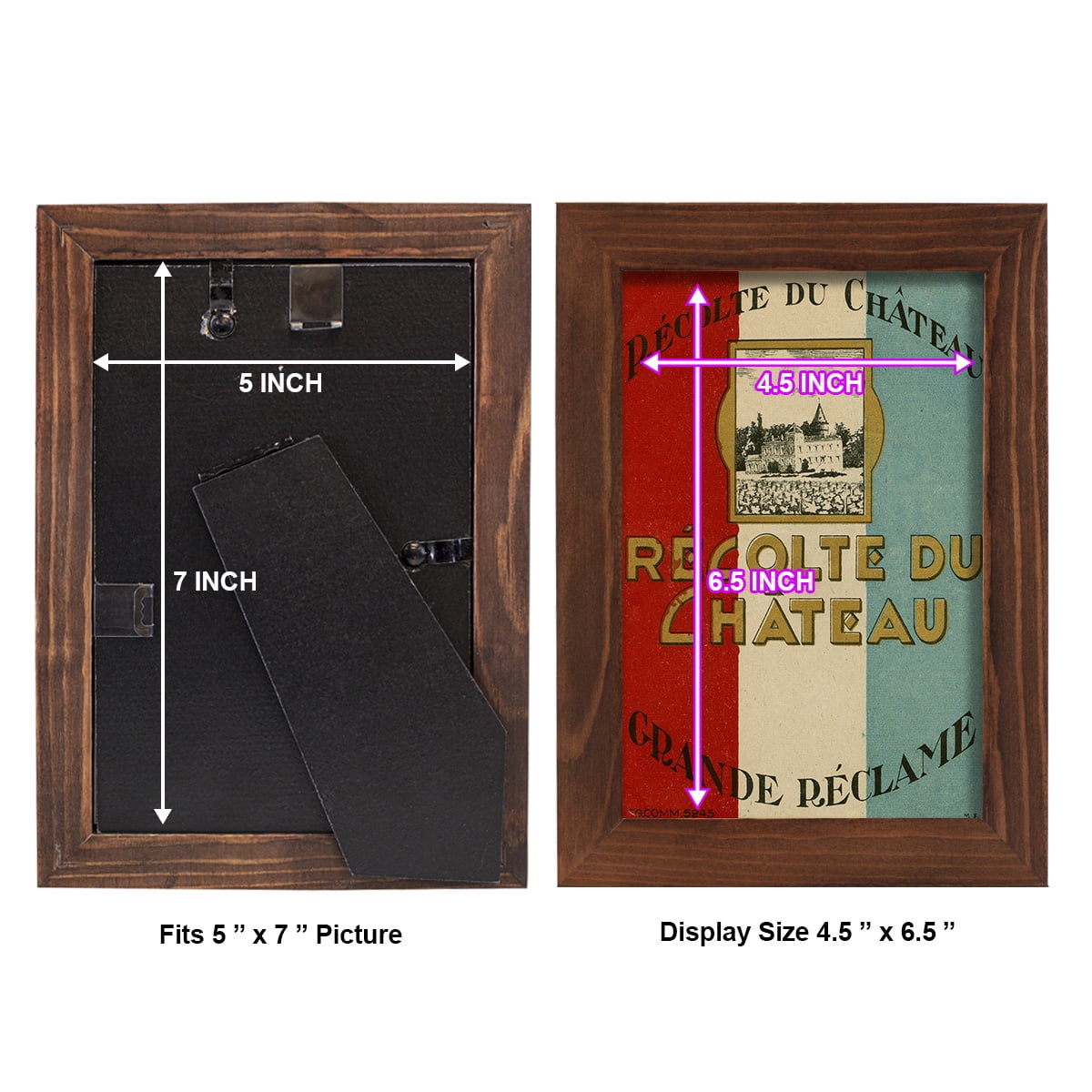Recolte Du Chateau -Framed Print w/glass-Chestnut