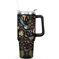 thumbnail image 2 of 40oz Colorful Botanical Mushroom Stainless Steel Flip Straw Tumbler Spill Proof Travel Cup Double Wall Vacuum Insulated Coffee Mug with Top Handle, 2 of 6