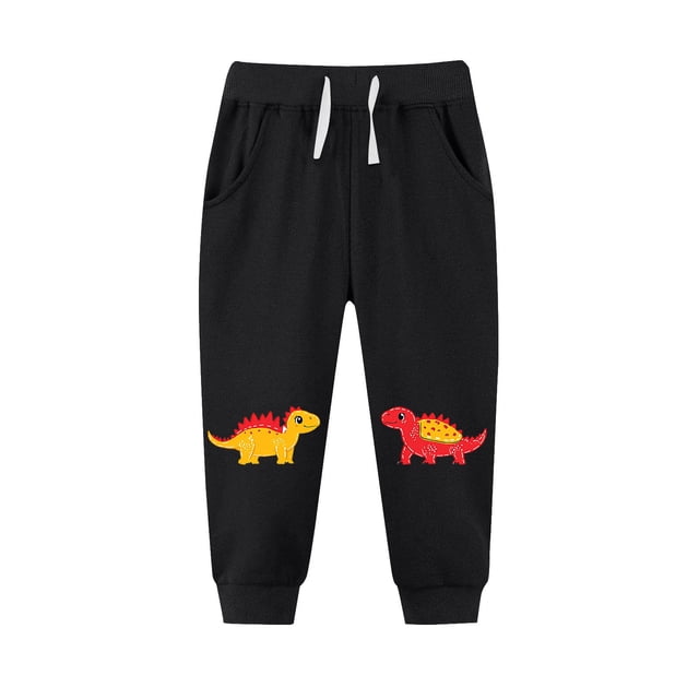 Cowsor Toddler Kids Cotton Active Jogger Pants,Kids Cartoon Sweatpants Casual Lounging Bottoms