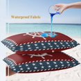 thumbnail image 4 of Nautical Rudder Lumbar Pillow Covers 20x12 Inch Set of 2, Red Navy Blue Coastal Stars Ocean Waterproof Outdoor Pillow Covers, Decorative Cushion Pillowcases for Couch, Sofa, Bed, Garden, Patio, 4 of 9