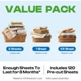 thumbnail image 4 of Happy Hour Laundry Detergent Sheets Eco Friendly Color Safe 120 Laundry Sheets 240 Loads Fresh Scent, 4 of 6