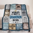 thumbnail image 2 of Grandson Gifts from Grandma Grandpa, Gifts for Grandson, Grandson Birthday Gifts, Grandson, Grandson Gifts for Fathers Day, Grandson Blanket 60X50”, 2 of 6