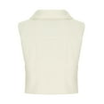 thumbnail image 6 of Drses Women's Padded Vest, High Stand Collar Lightweight Zip Crop Puffer Gilet, 6 of 7