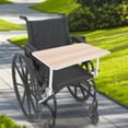 thumbnail image 2 of ChicHomey Wheelchair Tray,22.44x11.81in Desktop,Wood/Steel Pipe,Easy Install/Detach,for Daily Use, Reading, Eating, Work, 2 of 10