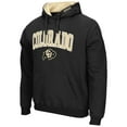thumbnail image 2 of Men's Colosseum Black Colorado Buffaloes Arch & Logo 3.0 Pullover Hoodie, 2 of 3