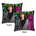 thumbnail image 3 of Fundas de almohada de terciopelo de Justin Bieber, fundas de almohada decorativas suaves y acogedoras con cremallera oculta para dormitorio, sofá, sillón, funda de almohada de terciopelo, 3 of 8