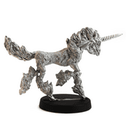 Stonehaven Flaming Undead Unicorn Miniature Figure (for 28mm Scale Table Top War Games) - Made in USA