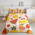 thumbnail image 2 of Manfei Cute Fruit Bedding Twin Comforter Set,Watermelon Strawberry Banana Down Comforter,Flower Floral Daisy Bedding Sets Twin with Comforter,Breathable Bedroom Decorative Reversible,2 Pieces, 2 of 8