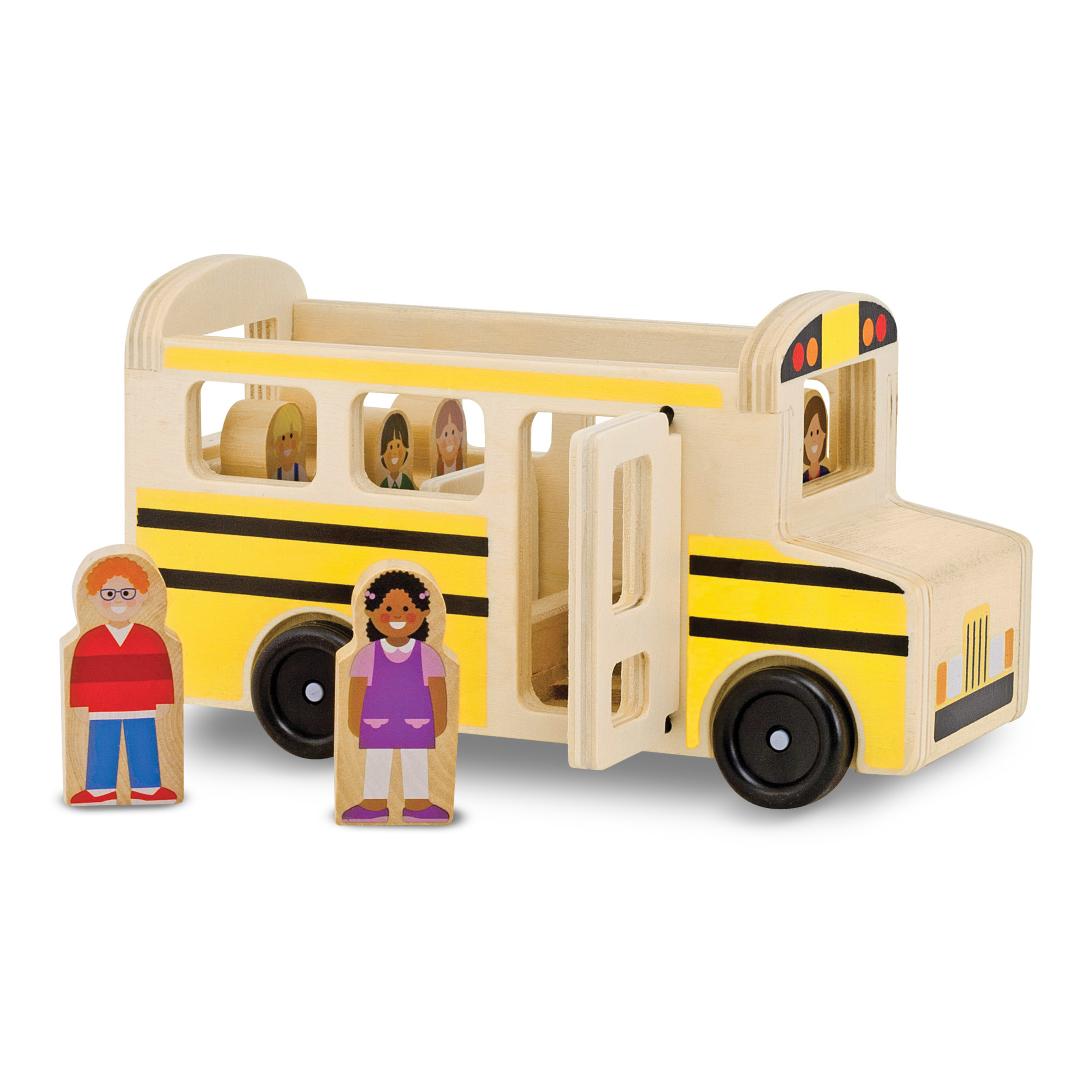 Melissa & Doug School Bus Wooden Play Set With 7 Play Figures - image 4 of 9