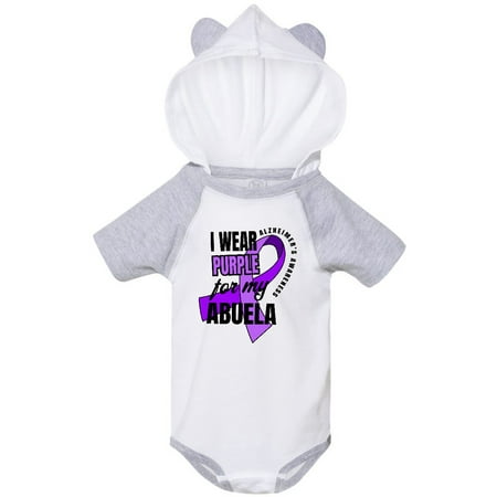 

Inktastic Alzheimers Awareness I Wear Purple For My Abuela Gift Baby Boy or Baby Girl Bodysuit