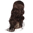thumbnail image 4 of Peluca ondulada larga y rizada para mujer: Peluca con raya al medio de aspecto natural - Fibra sintética resistente al calor, ondas corporales para fiesta de Halloween, uso diario, 4 of 6