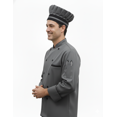 thumbnail image 2 of men's multicolor with Black trim 3/4 sleeve chef coat with free cap size (XS-6XL), 2 of 7