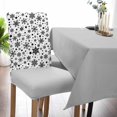 thumbnail image 2 of Chair Covers for Dining Room Set of 8,Snowy Snowflakes Christmas Season Stretch Seat Protector Removable Washable Chairs Slipcovers for Kitchen Banquet Wedding Hotel,Black White, 2 of 6