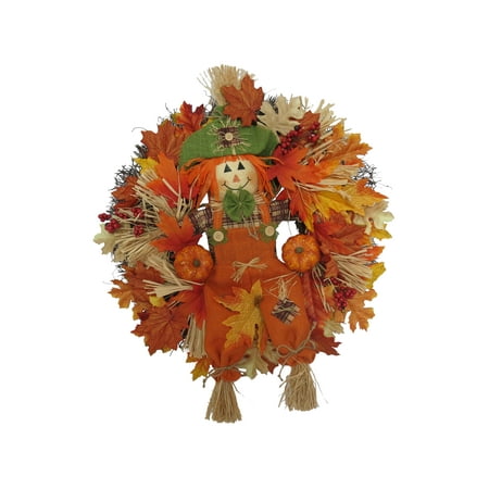 Harvest Wreath with Smiling Scarecrow (Creative Design)