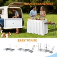 thumbnail image 5 of WBTER Ice Table with Side Table, Portasble Cooler Table with Removable Skirt, Patio Table, Indoor & Outdoor Bar for Events, Parties and Camping White, 5 of 7