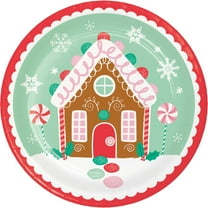 Holiday Gingerbread Sweets 9-inch Paper Plates 8 Per Pack