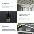 thumbnail image 4 of BELLEZE 8 x 6 FT Outdoor Storage Shed, Reinforced Garden Shed with Air Vent, Lockable Door, Weatherproof Metal Outside Storage Shed for Store Bike, Tools, Lawnmower, Outdoor Chairs in Backyard, Patio, 4 of 7