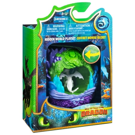 DreamWorks Dragons Hidden World Playset, Dragon Lair with Collectible Lightfury Figure, for Kids Aged 4 and