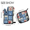 thumbnail image 2 of Yayeee Oven Mitts and Pot Holder Set of 2 Heat Resistant Kitchen Gloves Baking Hot Pad, Black Cats and Hearts, 2 of 5