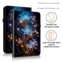 ELEHOLD Case for iPad Pro 13 2024/2025, Shockproof PU Leather Flip Case with Card Slots and Stand, 3-in-1 Stylus Included,B