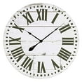 thumbnail image 1 of Aspire Lisette French Country Shiplap Face Wall Clock, White, 1 of 1