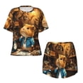 thumbnail image 4 of Lsque Scientist Guinea Pig Women's Short-Sleeved Pajama Set - 2 Piece Soft and Lightweight Sleepwear Set-Large, 4 of 9