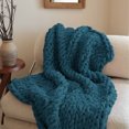 thumbnail image 3 of Mellobello Jumbo Chunky Yarn for Hand Knitting - Super Thick Chenille Chunky Yarn for Crocheting - Extra Soft Bulky Fluffy Blanket Big Yarn 8 Jumbo Pack (27yds,8 oz Each Skein) Teal, 3 of 7