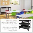 thumbnail image 4 of Hirsh 3 Shelf RTA Metal Utility Cart 30" D x 16" W x 32" H in Black, 4 of 9
