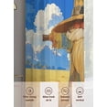 thumbnail image 5 of Blue Yellow Fall Scarecrows Sheer Curtains 45 Inch Length 2 Panels Set, Thanksgiving Autumn Harvest Voile Window Treatment Rod Pocket Small Kitchen Curtains Drapes for Bedroom 52"x45"x2, 5 of 7