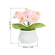 thumbnail image 2 of Uxcell Flores de ganchillo hechas a mano, flores artificiales de 5 cabezas 'No me olvides' con tallo, rosa, 2 of 5