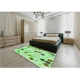 thumbnail image 4 of Ahgly Company Indoor Round Patterned Green Snake Green Area Rugs, 4' Round, 4 of 6