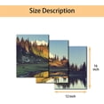 thumbnail image 5 of Canvas Prints Nature Wilderness Wall Art Framed Retro Colorful Mountain Forest Lake Artwork for Living Room Bedroom Home and Office Wall Decor Stretch and Framed Ready to Hang - 12" x 16" x 3 Panels, 5 of 6