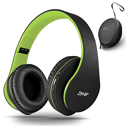 Bluetooth Headphones OverEar, Zihnic Foldable Wireless and Wired