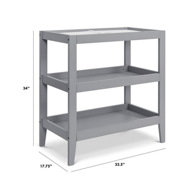 Carter s By DaVinci Colby 3 Shelf Pine Wood Baby Changing Table in Gray Walmart