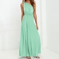 thumbnail image 2 of NXMZXB Dresses for Bridesmaids,Wedding Guest Dresses for Women,Plus Size Wrap Dress Long Maxi Convertible Multiway Dress Mint Green S, 2 of 9