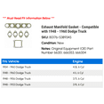 thumbnail image 2 of Exhaust Manifold Gasket - Compatible with 1948 - 1960 Dodge Truck 1949 1950 1951 1952 1953 1954 1955 1956 1957 1958 1959, 2 of 2