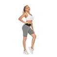 thumbnail image 2 of Women High Waist Yoga Five Point Pants Premium Tummy Control Bike Pants Running Athletic Spandex Leggings, 2 of 8