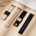 thumbnail image 7 of Recoppa Fabric Cloth Bands Compatible with Apple Watch 44mm 42mm 40mm 38mm, Canvas Strap with Soft Genuine Leather Lining and Snap Button for Apple iwatch Series 7/6/5/4/3/2/1 SE, Black, 7 of 7