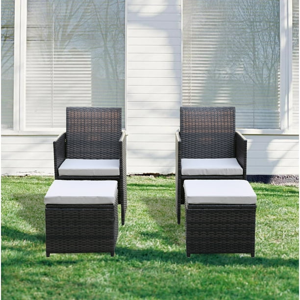 Outdoor Furniture Chairs Yofe Rattan Patio Chair Set Of 4 Wicker Dining With 2 Ottoman Cushion Lightweight For Yard Backyard R6984 Com Outdoor Furniture Chairs Yofe Rattan, Lightweight Outdoor Furniture
