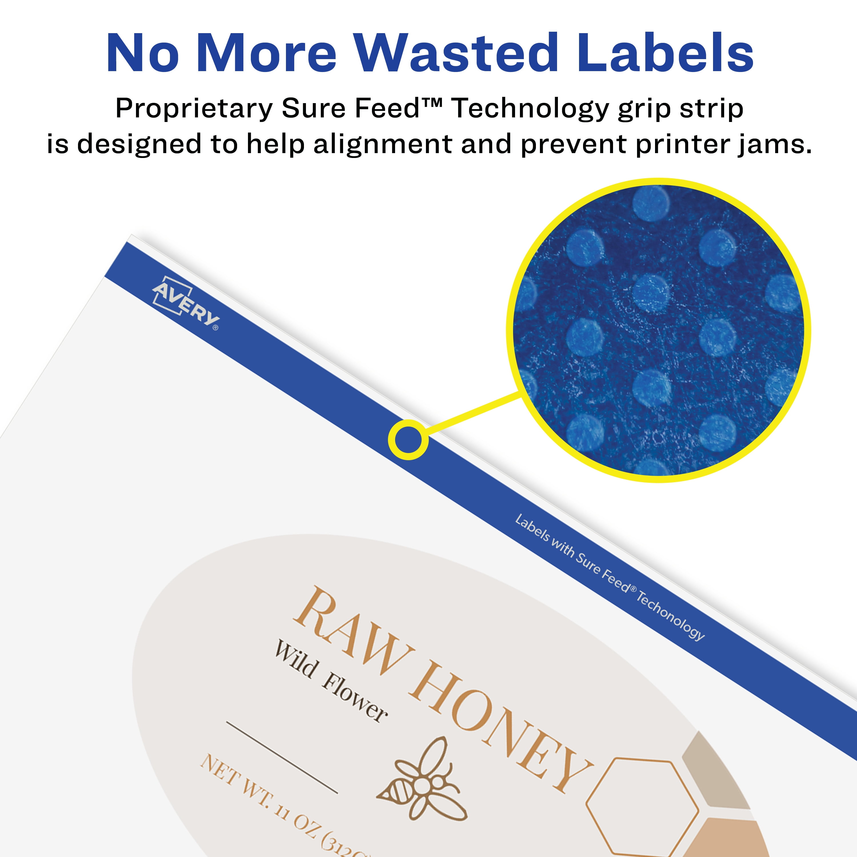 Avery Glossy White Oval Labels, 4.25" x 2.5", 150 Total