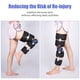 thumbnail image 5 of Rodillera ROM con bisagras, soporte de rodilla post operatorio, ajustable, negro, 5 of 8