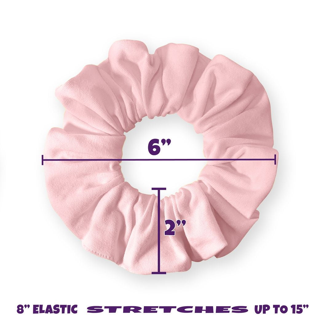 Scrunchies Cotton Knit Standard Size 3-Pack Ponytail Holder Made in USA Scrunchie King Blush