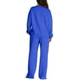 thumbnail image 2 of Women's Casual Sports Sweatshirt & Sweatpants Set - Elastic Waist Polyester - S-XXL, 2 of 6