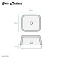 thumbnail image 6 of Concorde Ceramic Square Vessel Sink, 6 of 10
