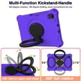 thumbnail image 2 of Kids Case for Samsung Galaxy Tab A7 10.4" 2020 SM-T500 / SM-T505 with Pencil Holder/Multi-Function Kickstand-Handle/Shoulder Strap, Protection Duty Shockproof Silicone Cover - Purple, 2 of 7